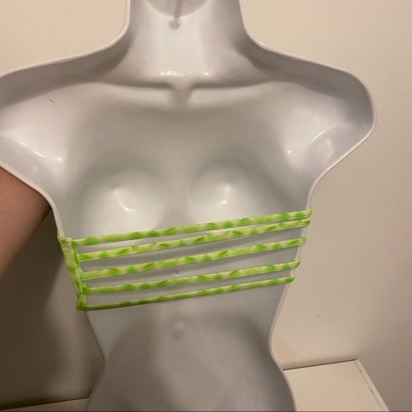 Victoria Secret Strapless green Strappy back Bikini Top size 36C - Picture 4 of 10